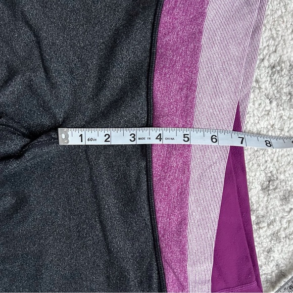 Lululemon Astro Crop Wunder Under Pant Grey Purple Running Yoga Workout Size 4 - Picture 5 of 8